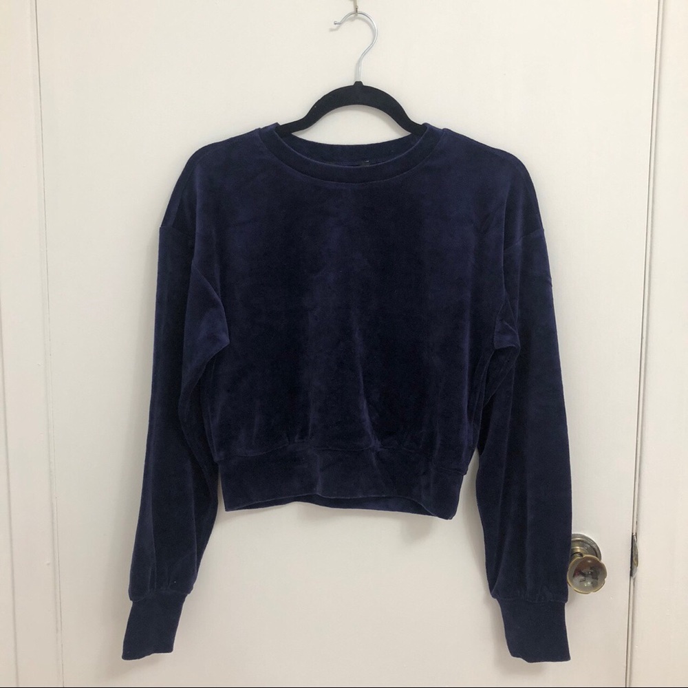 Forever21 Blue Velvet Sweater